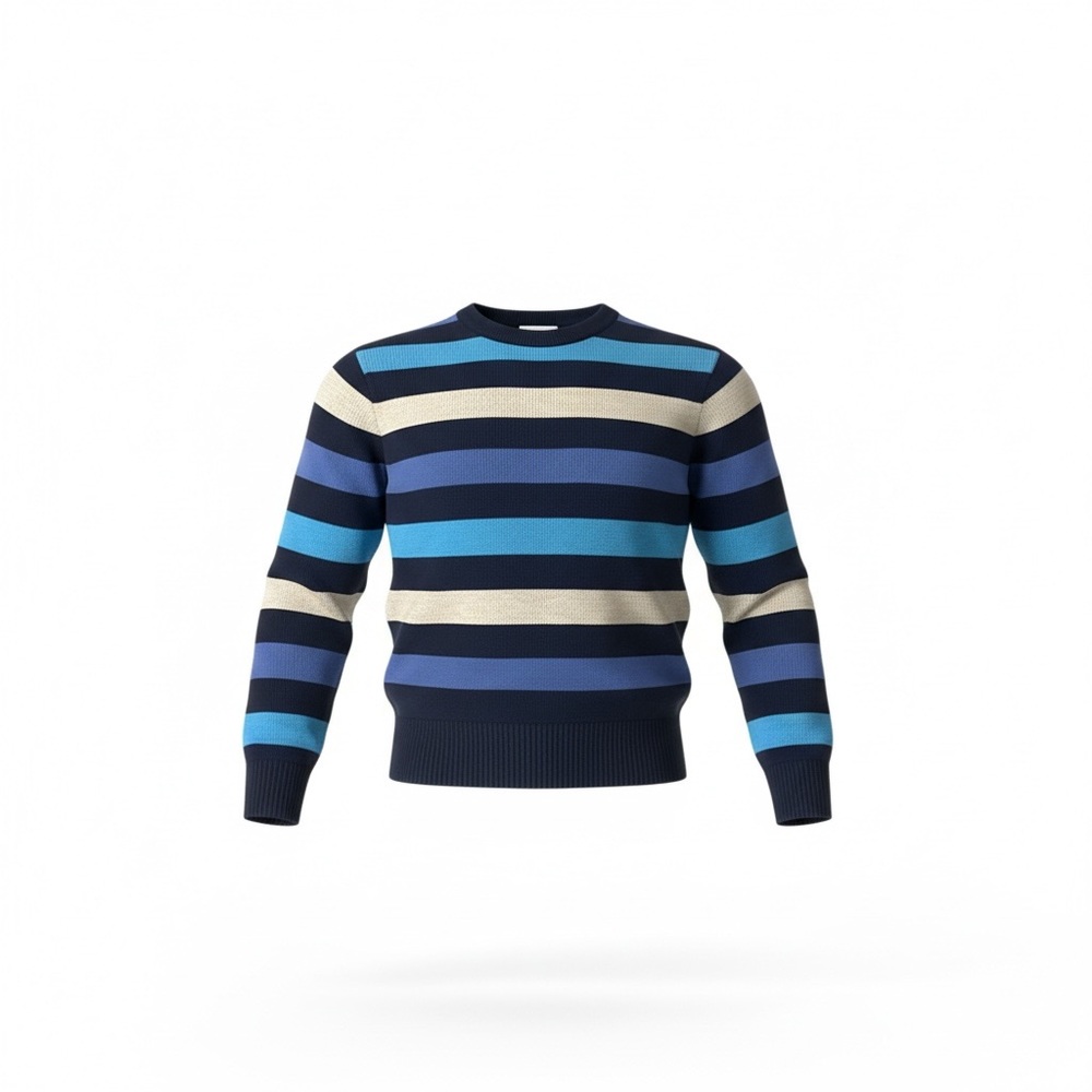 The Children’s Place Blue Striped Pullover Sweater Youth Boys Medium (7/8)